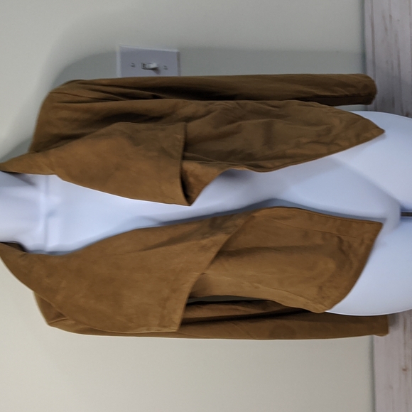 Women's Romeo & Juliet Couture Faux Suede Drape Jacket M - Picture 2 of 12